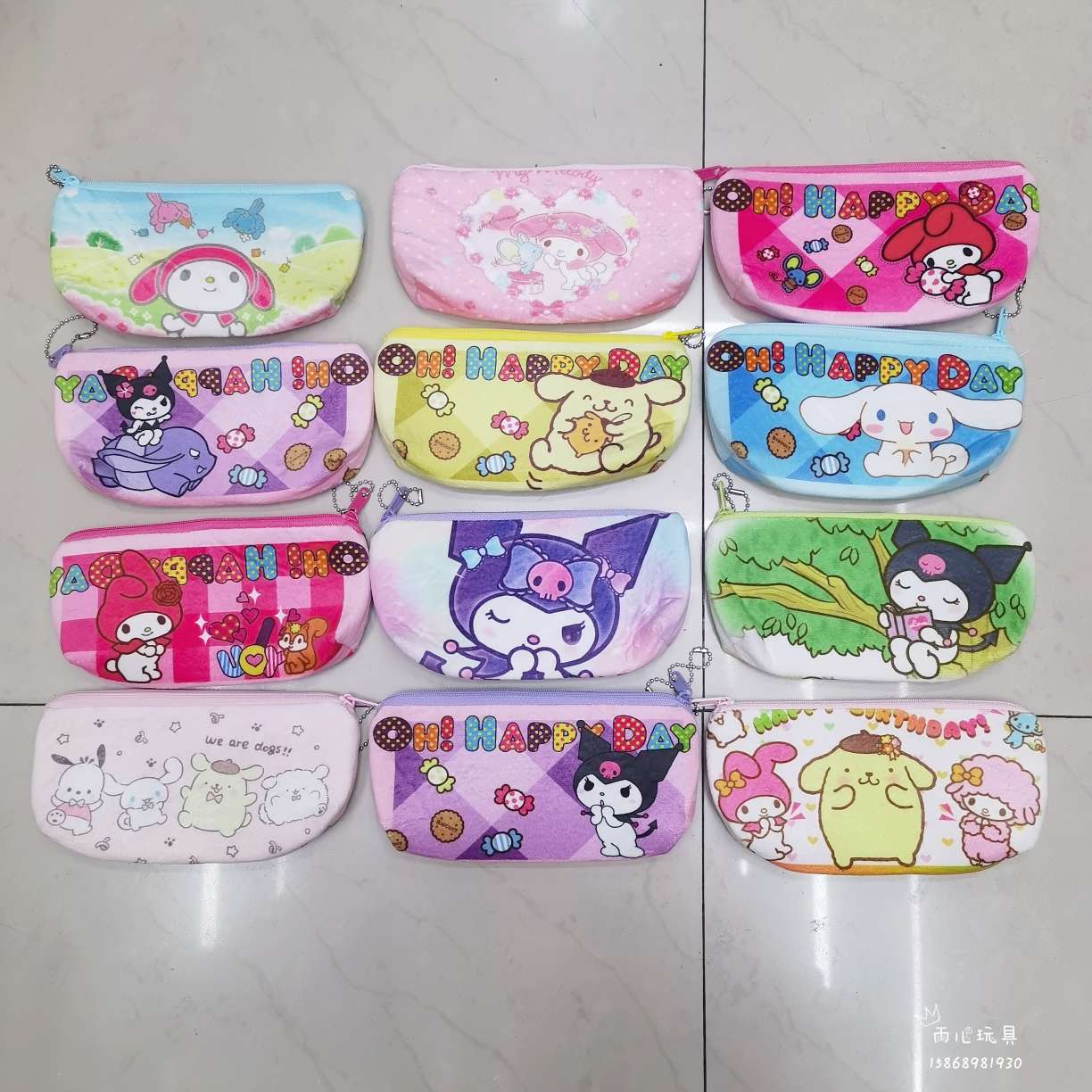 厂家批发专业生产毛绒玩具厂家直销翻盖手机包恐龙印刷热转印三丽鸥翻盖手机包恐龙挎包单肩包独角兽挎包单肩包斜挎包毛绒玩具  详情图2