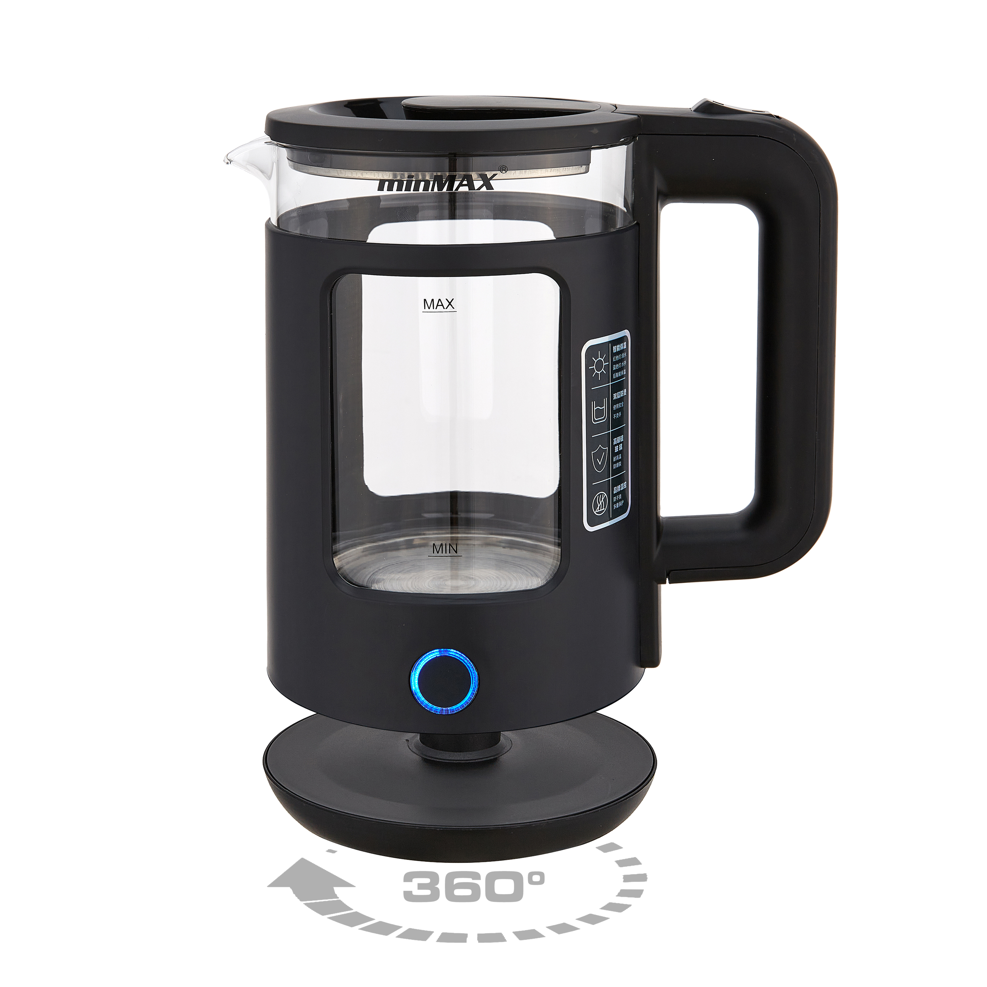 minMAX's best-selling electric kettle 1888, large-capacity boiling kettle, multi-functional water boiler, direct sales from the foreign trade manufacturer Specification image