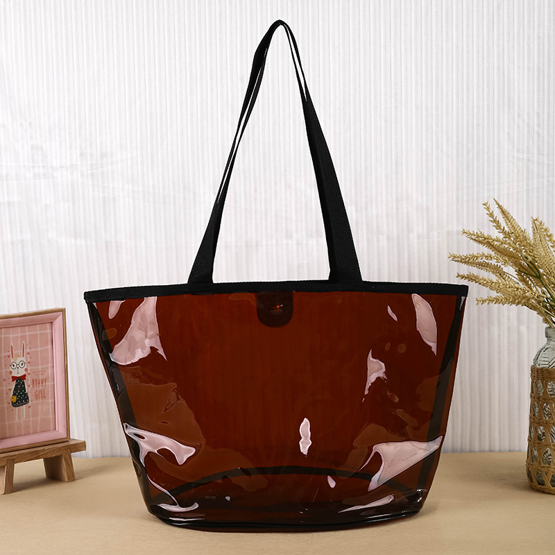 Color Transparent Pvc Shoulder Bag Travel Seaside Leisure Women's Handbag Specification drawing