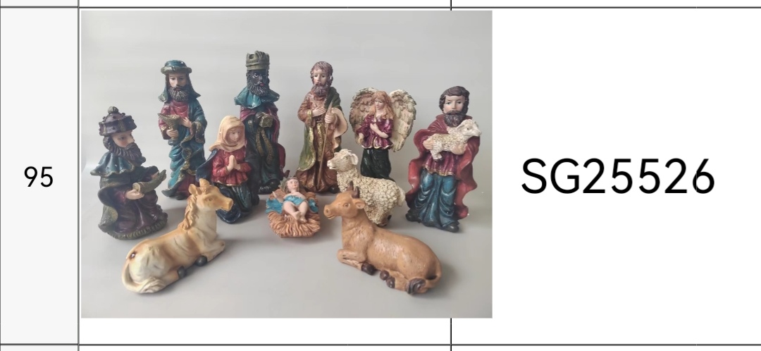 工艺品树脂摆件喜庆家居装饰潮玩盲盒礼品马槽组套装详情图3