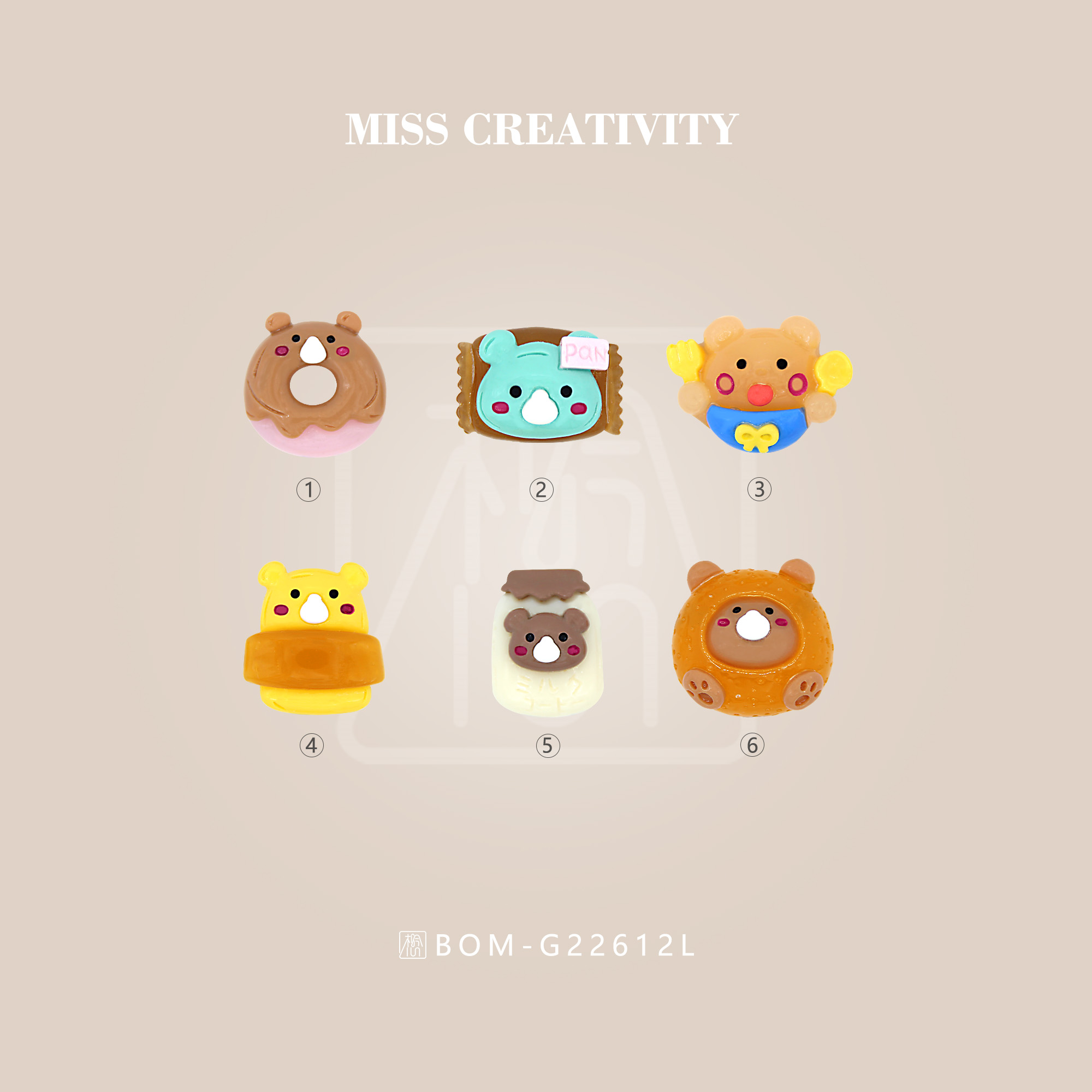 Miss Resin Accessories Children's accessories Hair accessories Phone case Cream Glue Pen Accessories Mix and match Creative Handmade Accessories Accessories Wholesale 22612