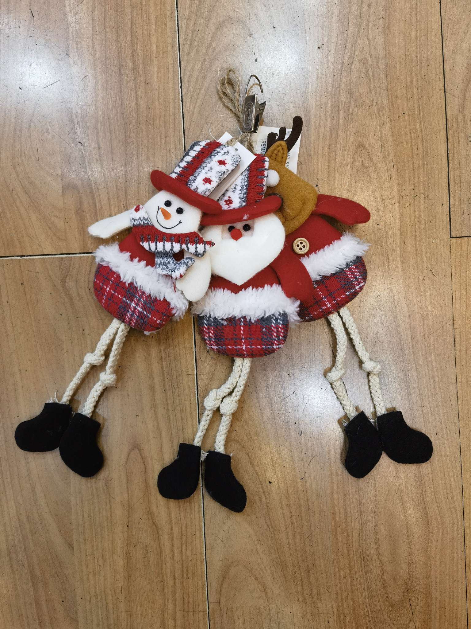 圣诞布艺挂件，如图三款，老人雪人鹿，
可混客清装