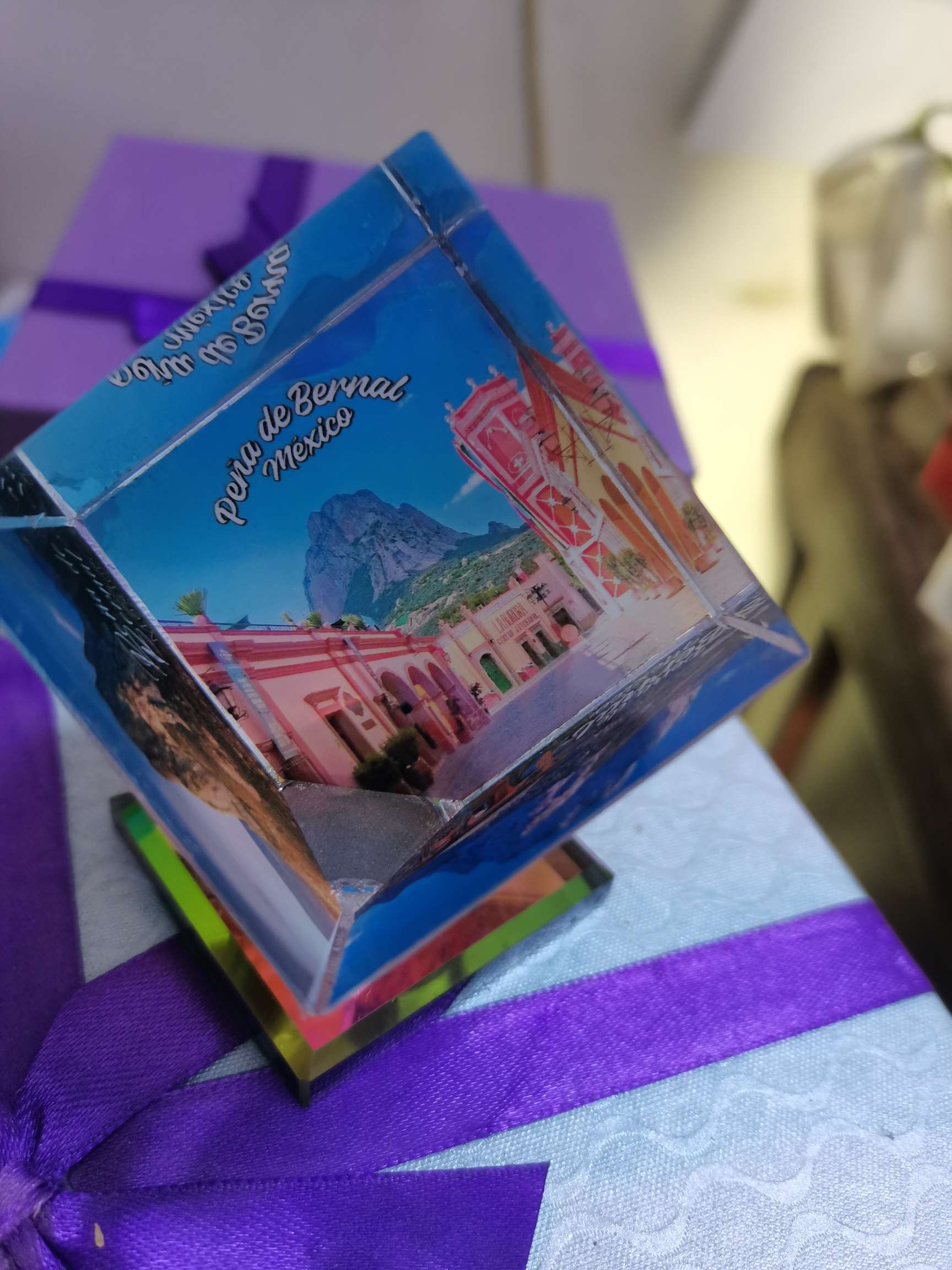 水晶彩印方体/40mm细节图