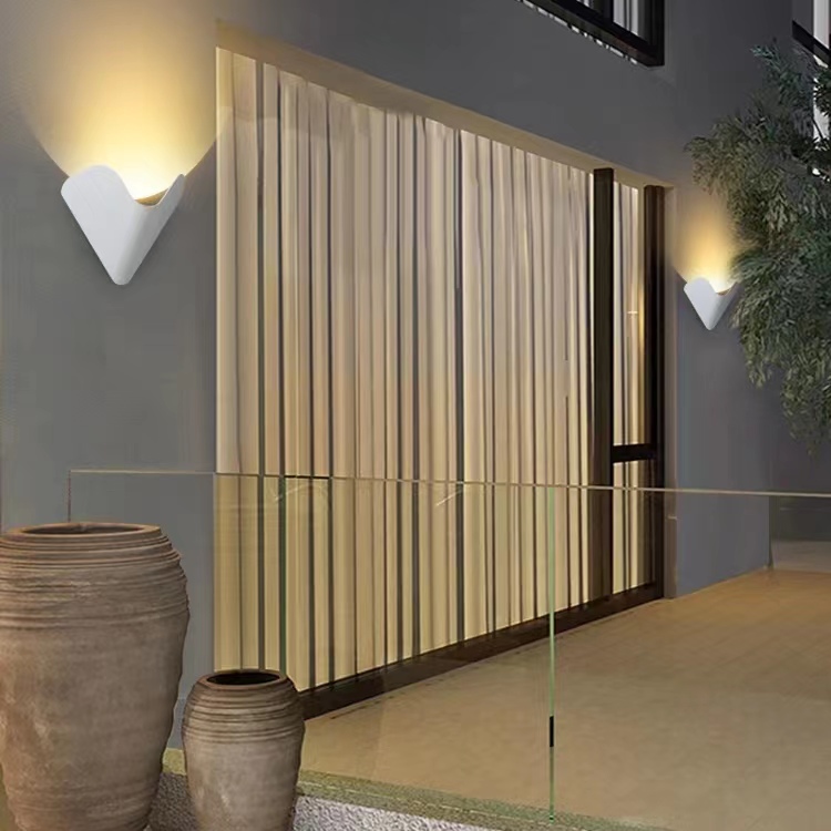 LED壁灯防水花园灯室内外灯现代新型压铸铝材简约时尚节能环保耐用可靠易安装操作漂亮耐看详情8