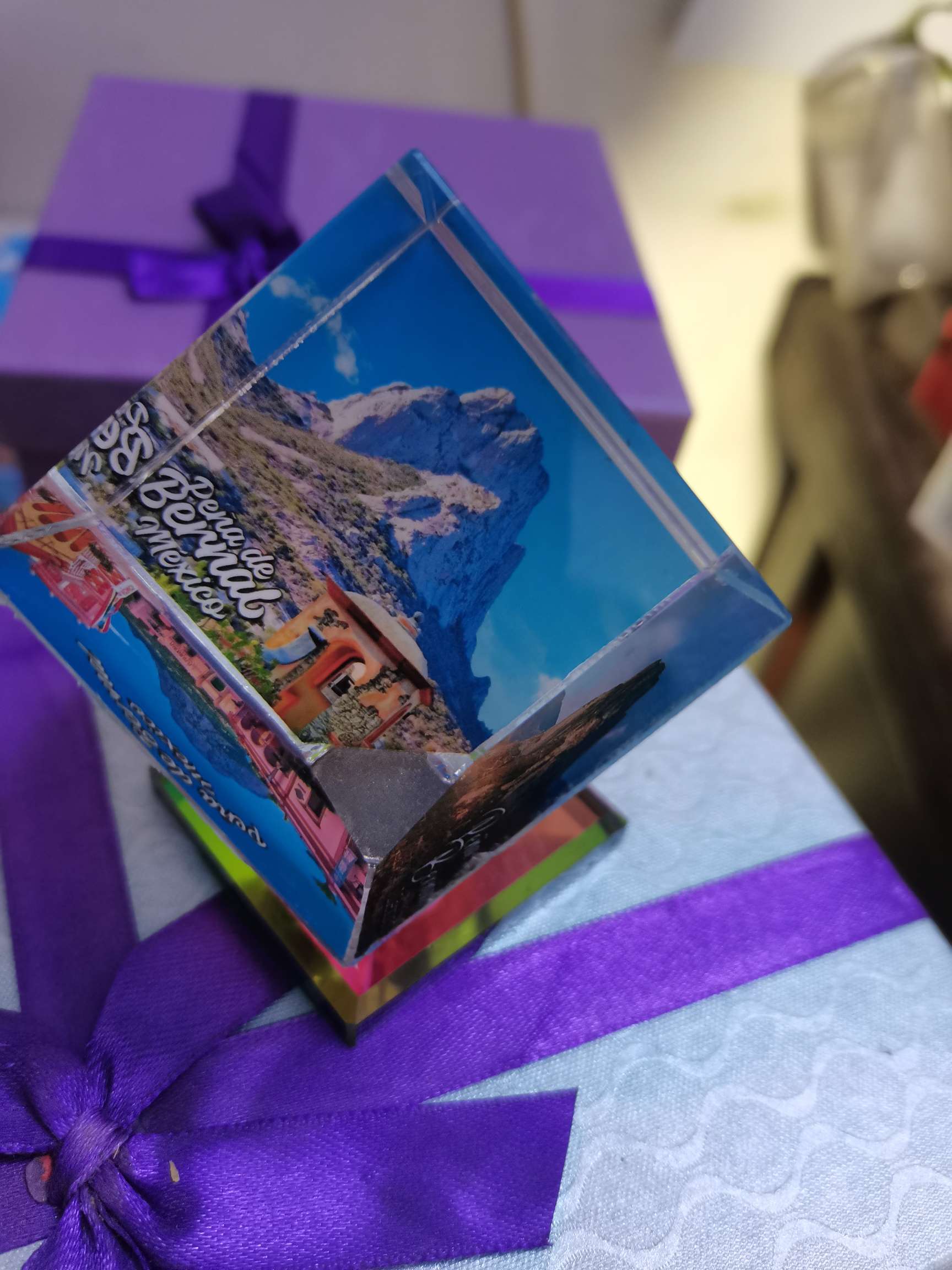 40水晶彩印方体轴承彩底板，可转动，私人订制详情图4