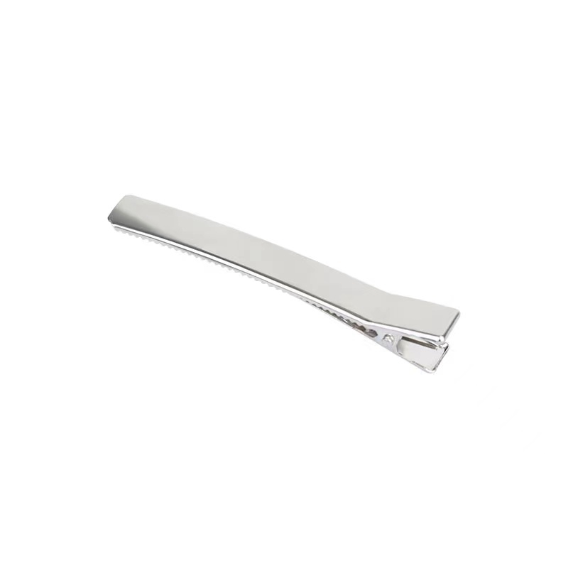 Factory direct sales of hair clips, spring clips, steel clips, 6 cm arched double fork clips, diy by hand, can be wrapped with fabric, square clips, square clips, large double fork flat arched headwear accessories details Picture
