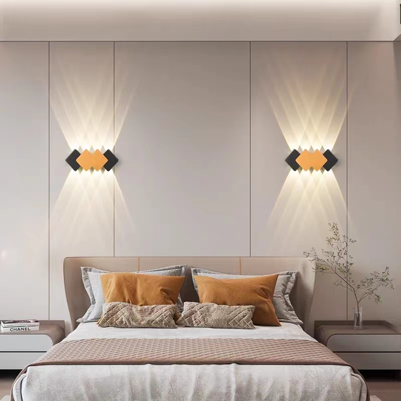 LED壁灯/户外室内/简约现代/防水花园灯/压铸铝材质/新型设计/节能环保/光源明亮/安装简单/质量可靠产品图