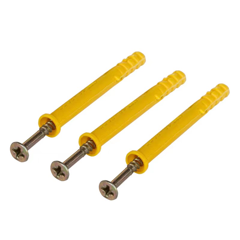 【厂家直销 小黄鱼膨胀管 彩锌钉子膨胀带钉 五金】膨胀带钉黄色 