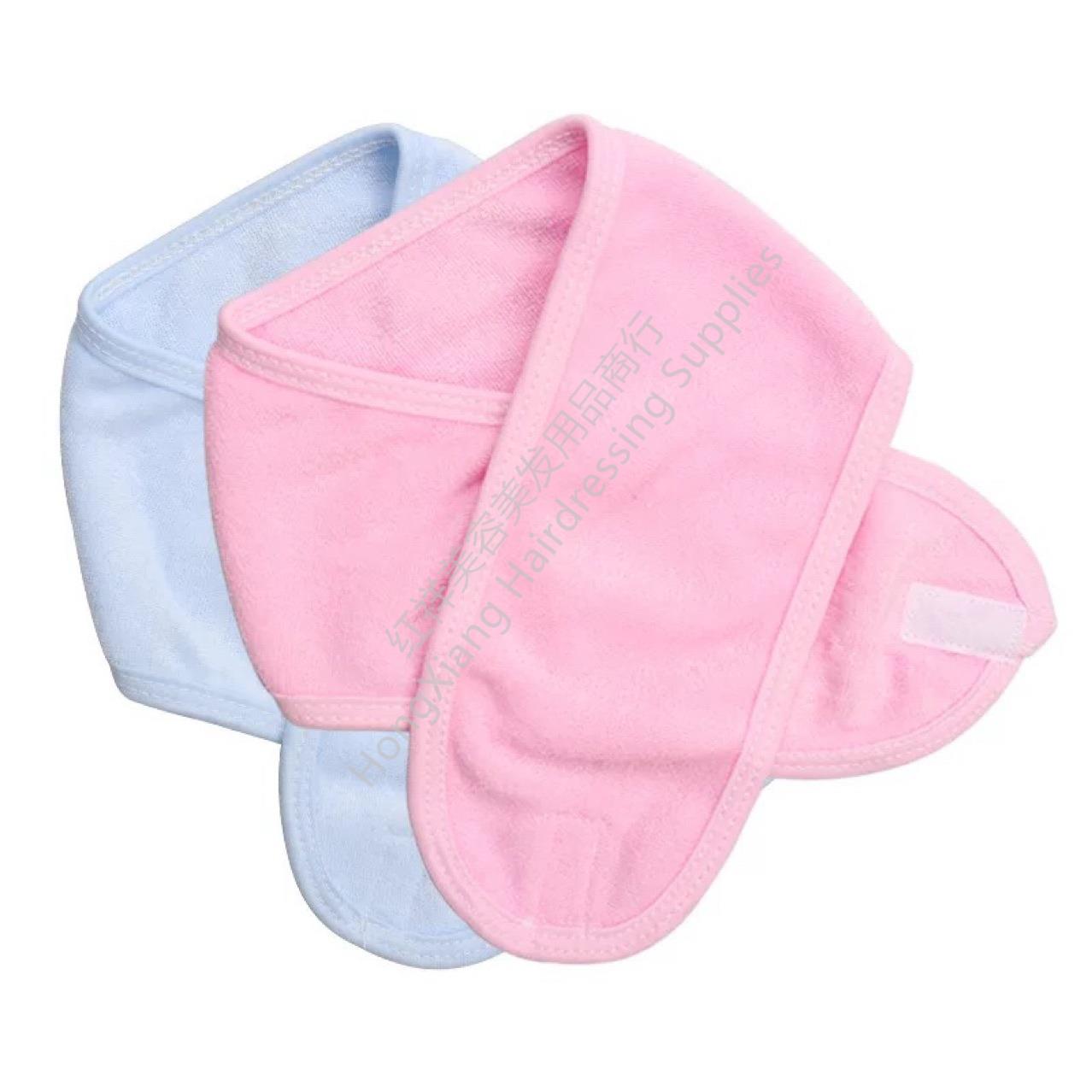 跨境涤纶毛巾理发店洗脸束发带魔术贴跑步健身运动头带现货批发