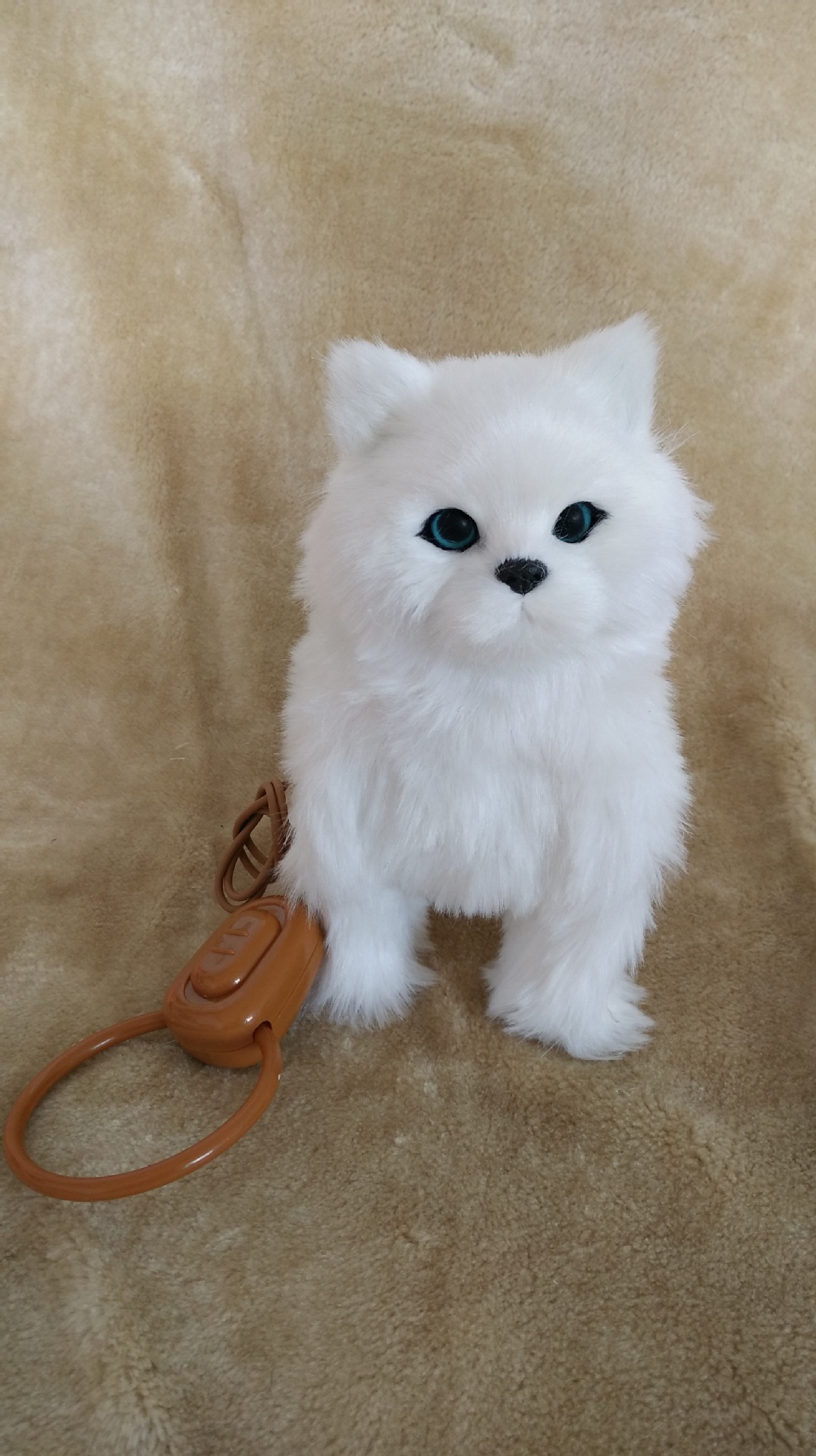 The electric simulation cat can walk, wag its tail, sing, lead a leash, be a toy for children to walk cats, and be a plush toy cat pic 1