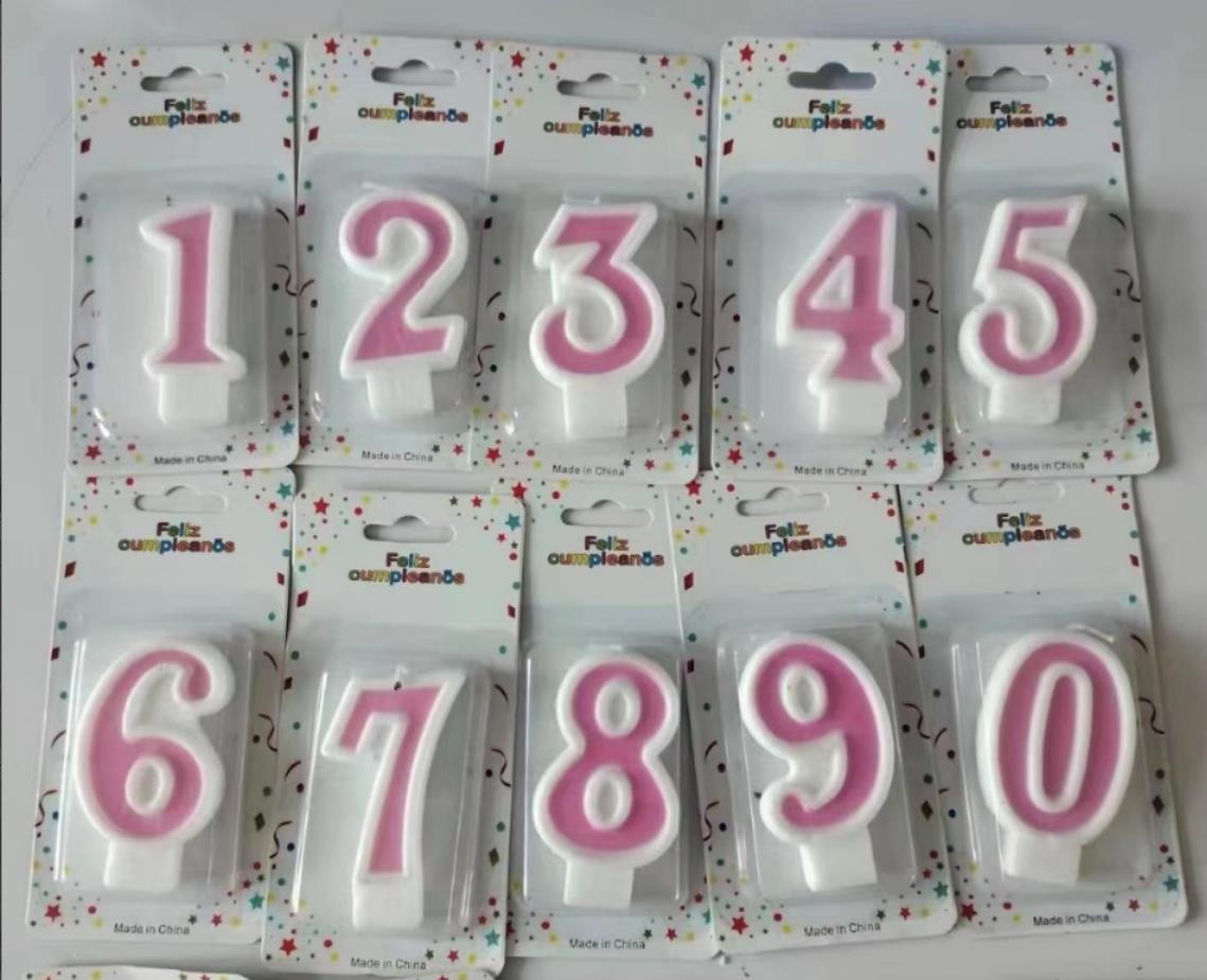 0-9 Tinned Digital Birthday Candles. Festive Candles, Craft Candles, Specification drawing