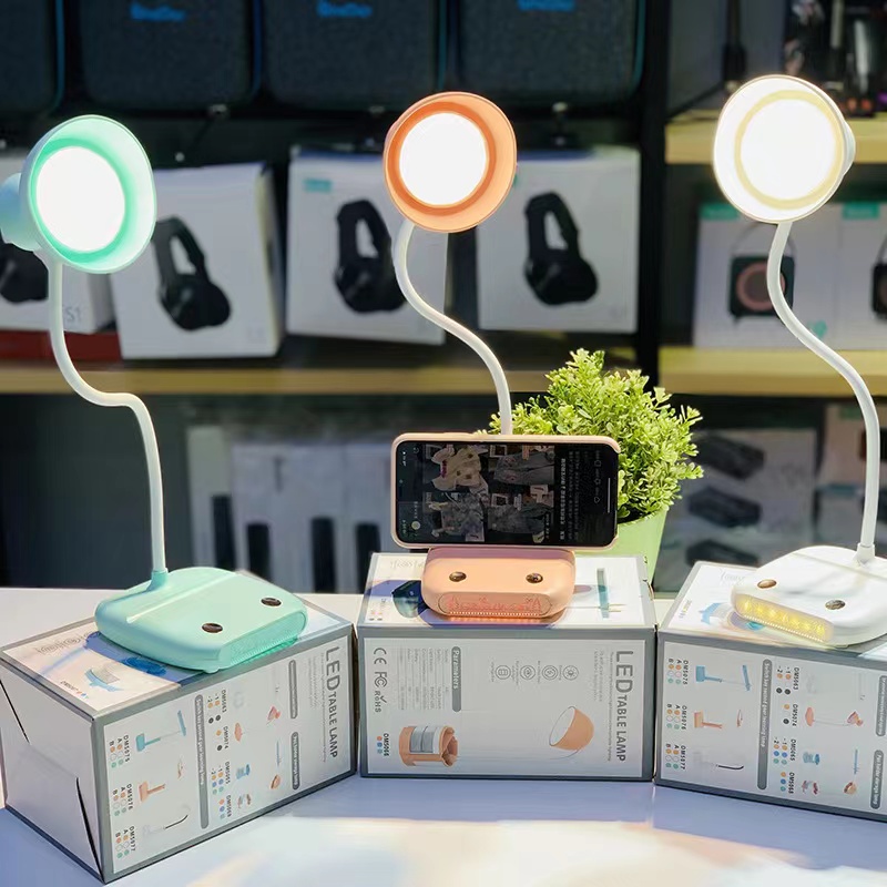 USB charging and plugging dual-purpose small desk lamp, LED micro night light, bedroom student reading light, study desk, girl eye-protecting lamp details Picture