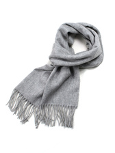 羊毛纯色围巾粗纺素色灰色现货销售