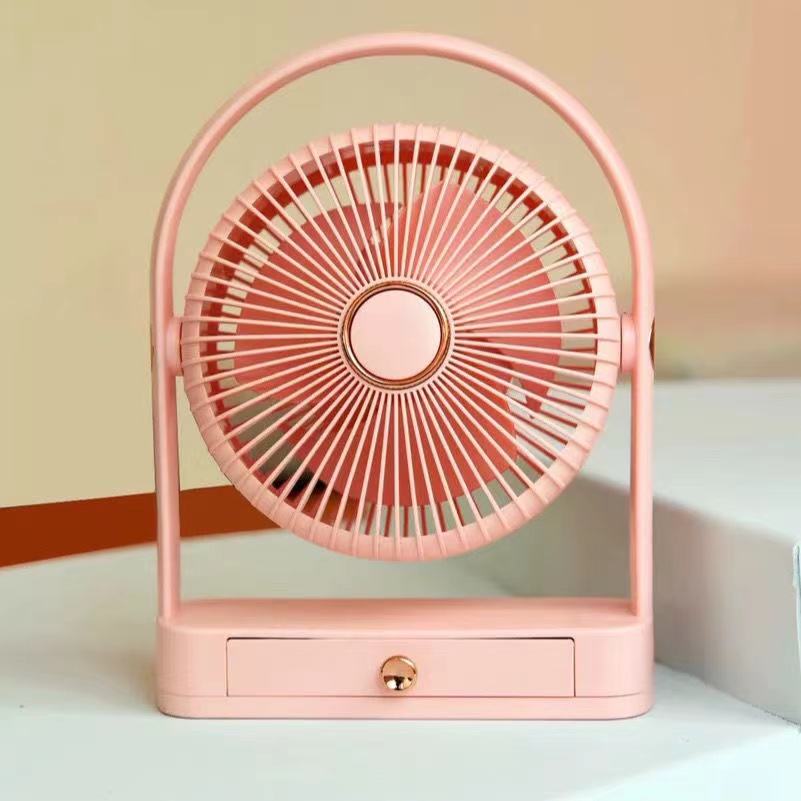 旋转台式USB小风扇便携式桌面充电三档调节学生办公室电风扇详情1