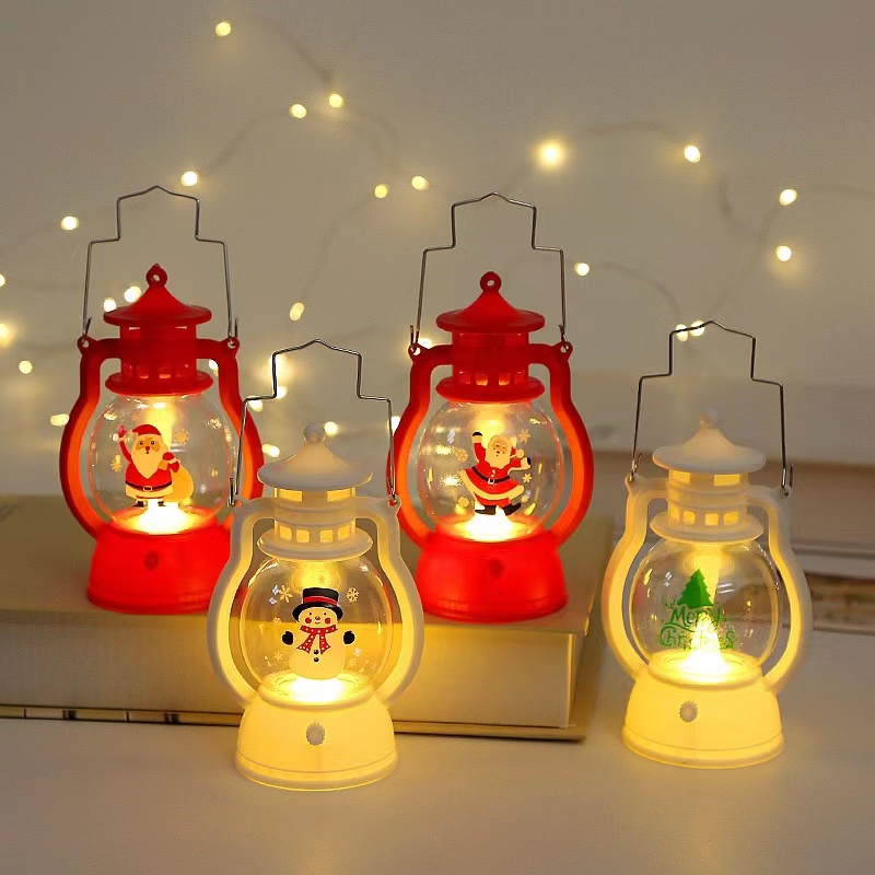  复古小马灯，圣诞节小油灯，塑料风灯详情图3