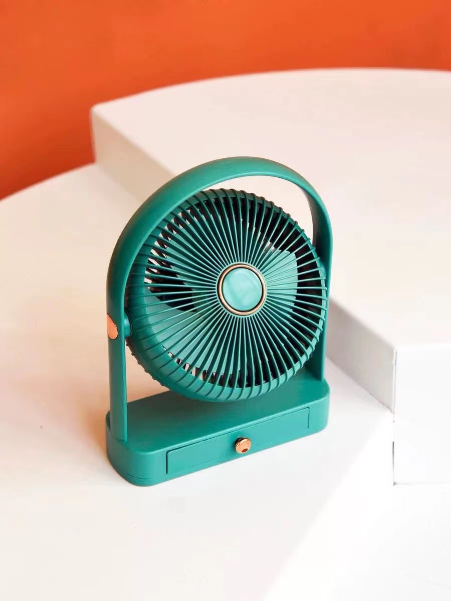 旋转台式USB小风扇便携式桌面充电三档调节学生办公室电风扇详情8