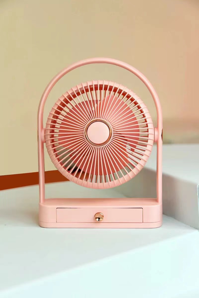 旋转台式USB小风扇便携式桌面充电三档调节学生办公室电风扇详情11
