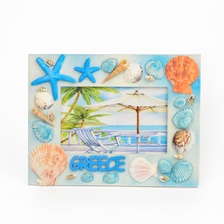 丽飞海洋系列旅游创意工艺品海滩贝壳海螺珊瑚工艺相框0003