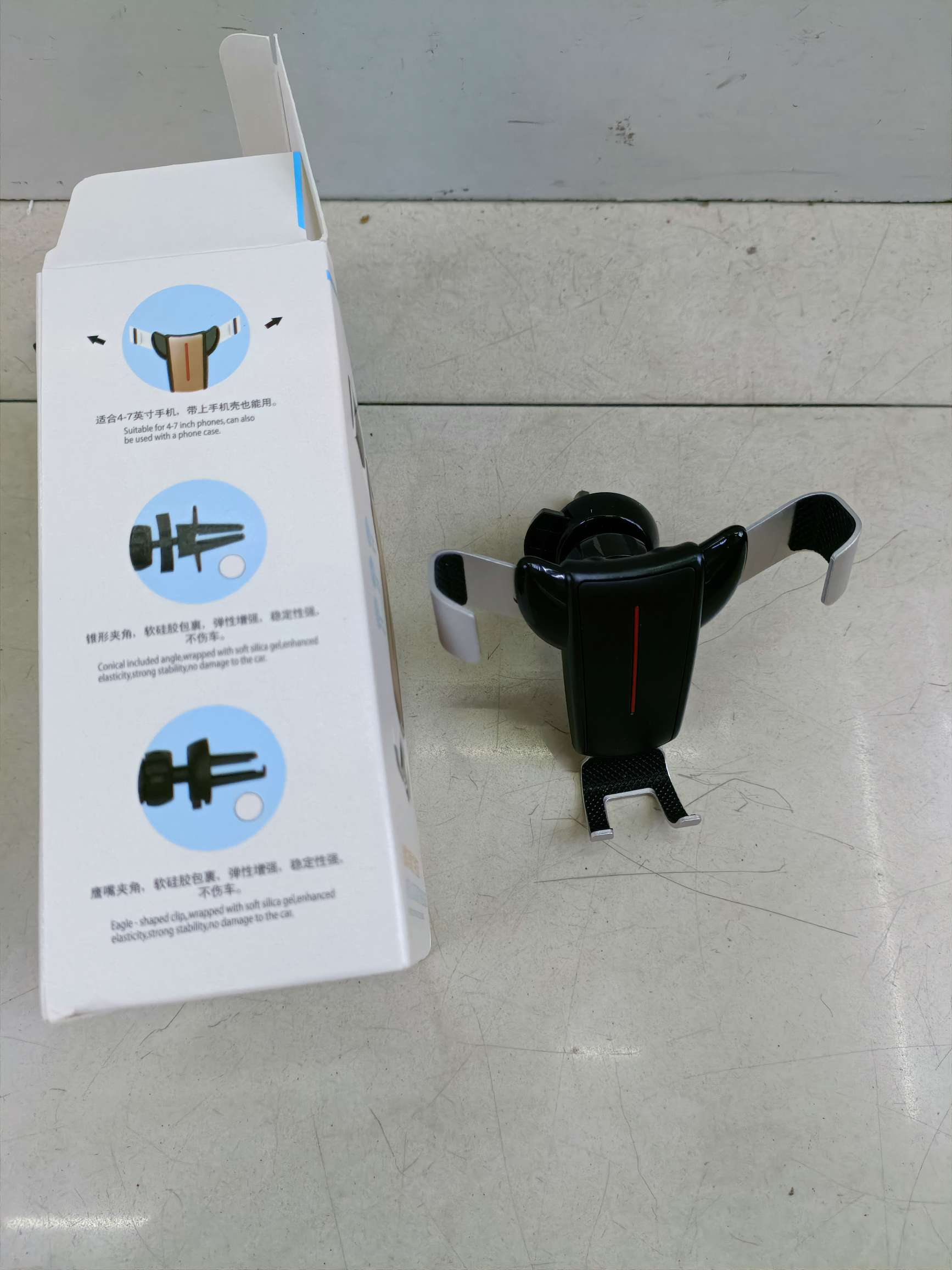 旋转出风口夹手机支架 车载手机支架详情图10