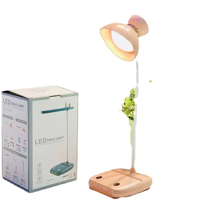 USB charging and plugging dual-purpose small desk lamp, LED micro night light, bedroom student reading light, study desk, girl eye-protecting lamp Item Picture