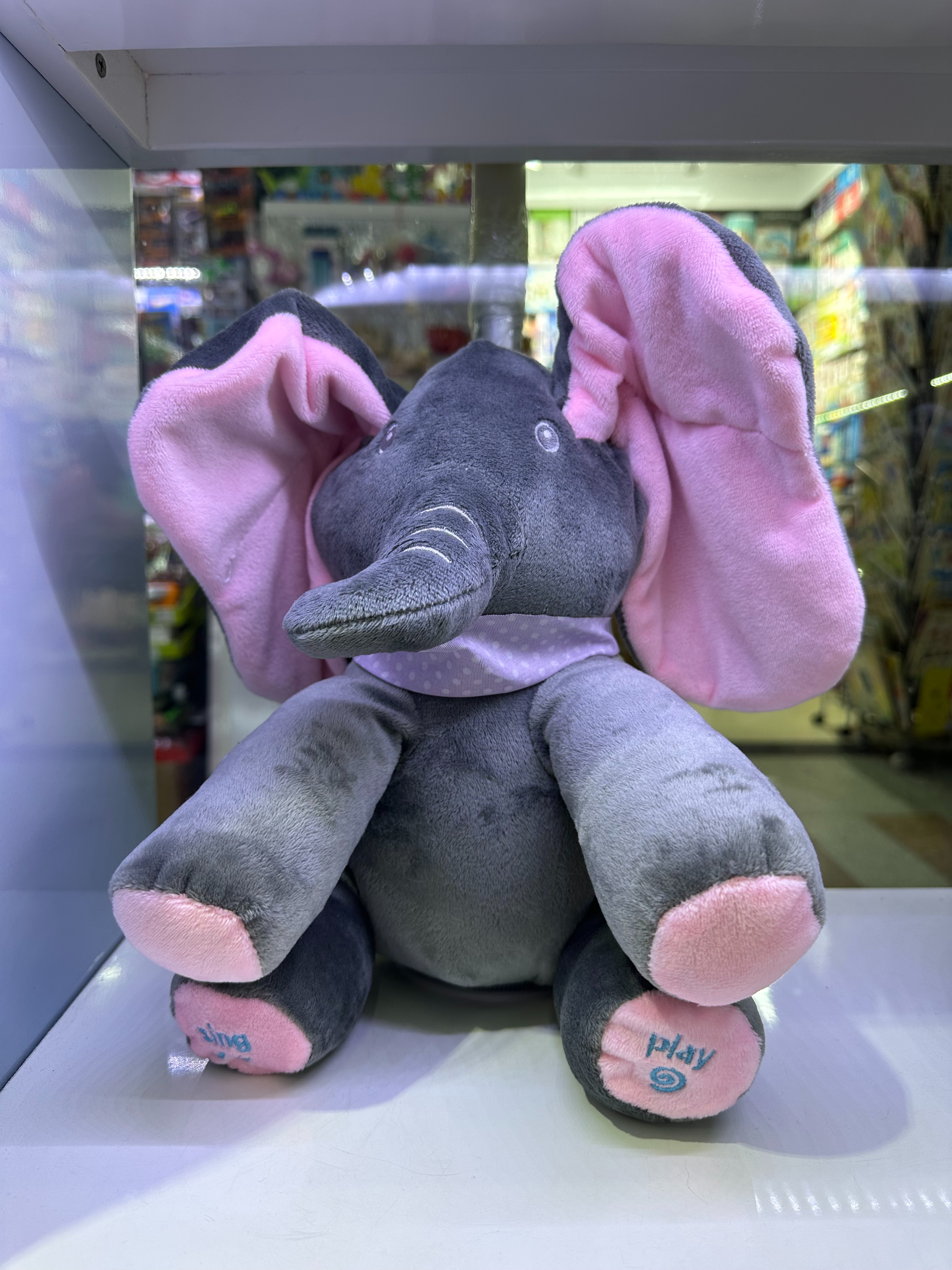 Hengxin toy hide-and-seek plush elephant doll Children's soothing toy can irritate the ears details Picture