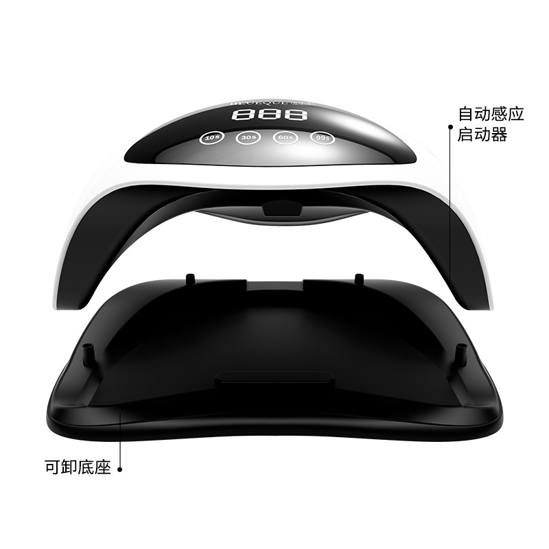 触摸屏感应开关180W大功率美甲灯光疗60颗灯珠UV固化仪指甲烤灯详情图2