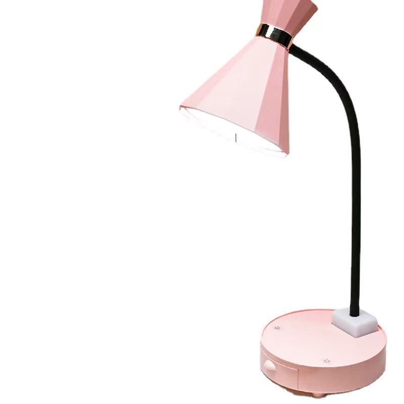 Children's desks, student dormitories, dual-purpose flexible hose, dimming color eye-protecting desk lamp, LED study eye-protecting lamp Item Picture