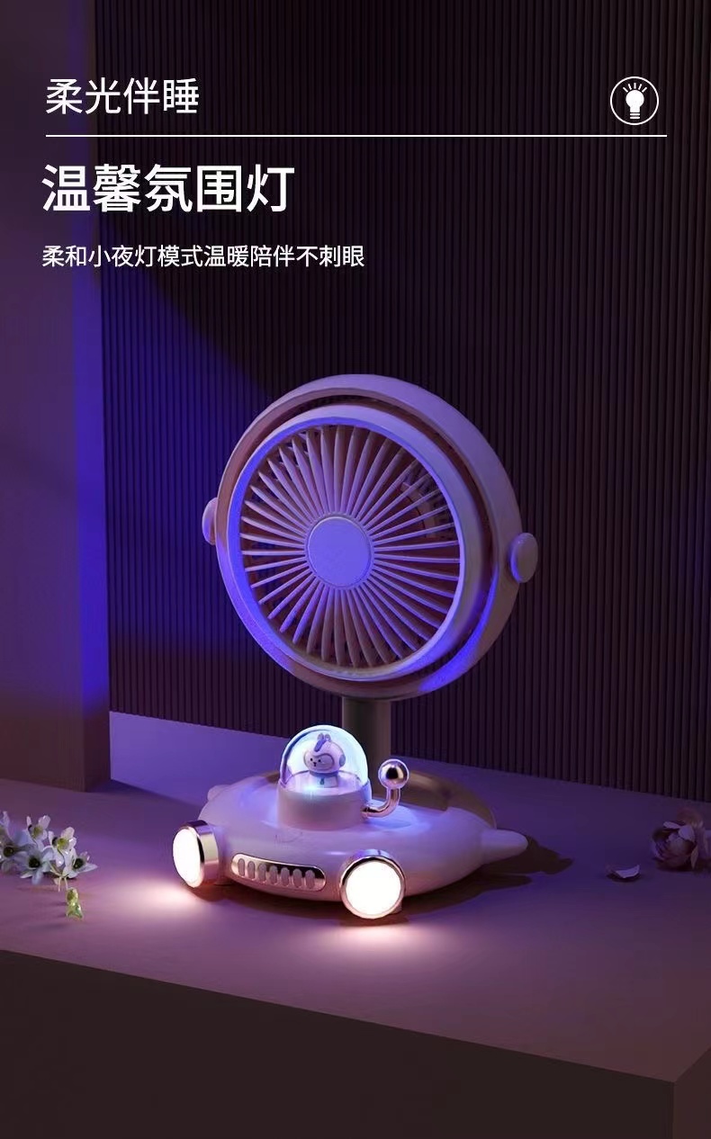 USB 小型迷你便携式小风扇静音可充电学生宿舍大风力办公室桌面风扇详情9
