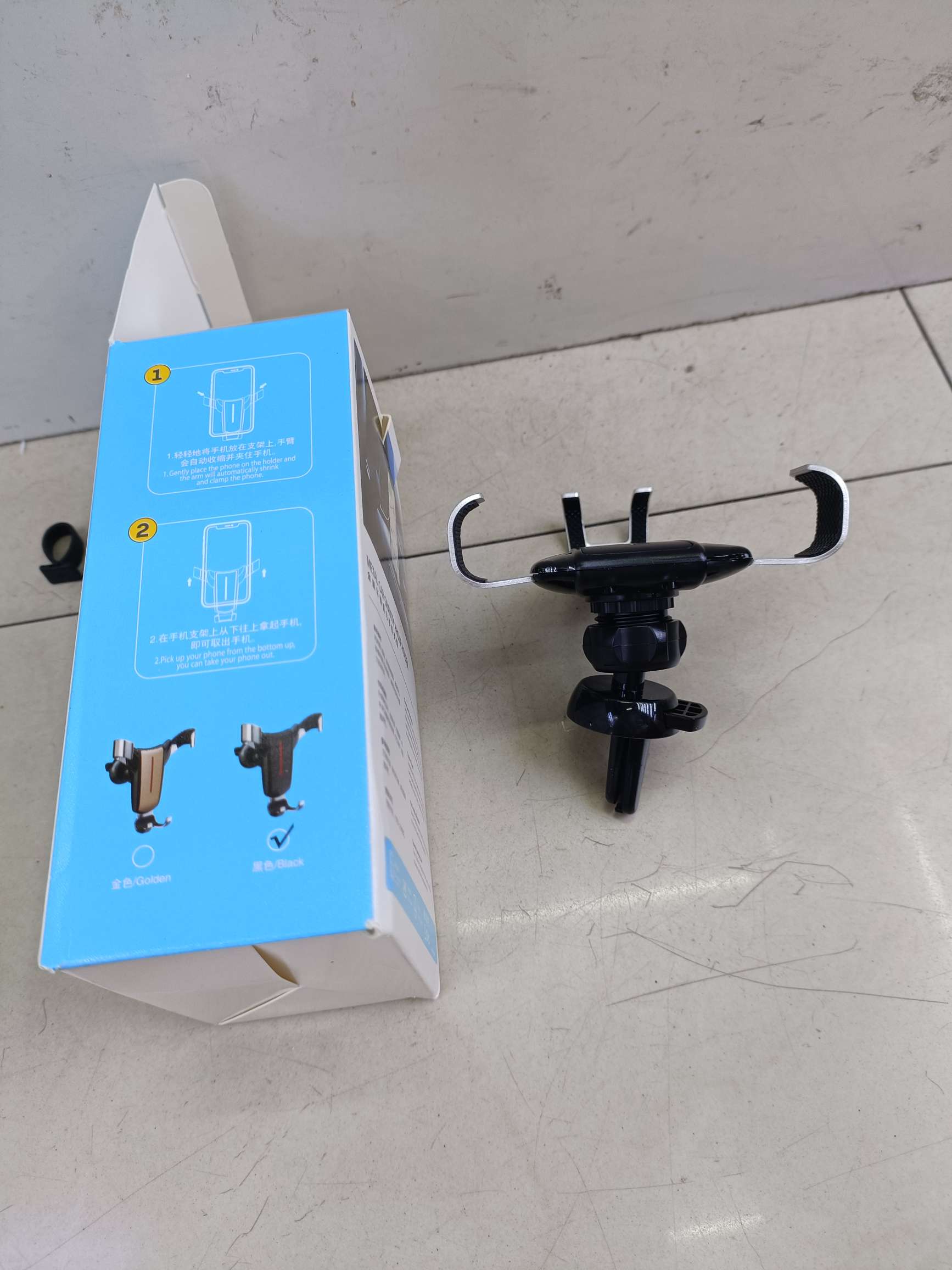 旋转出风口夹手机支架 车载手机支架详情图11