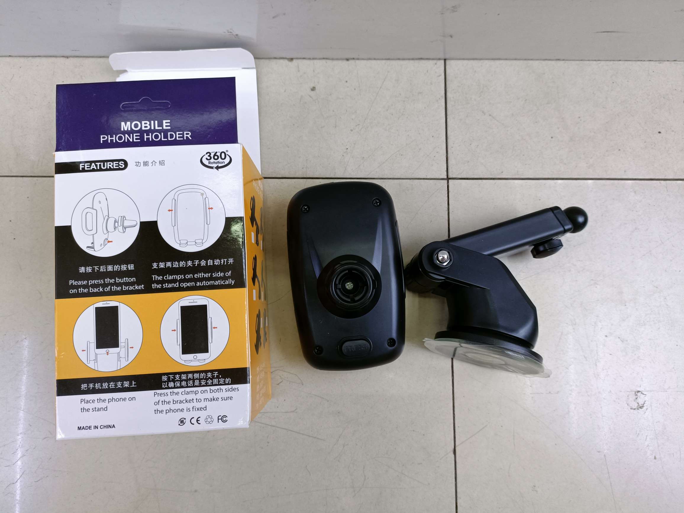 旋转出风口夹手机支架 车载手机支架详情图16