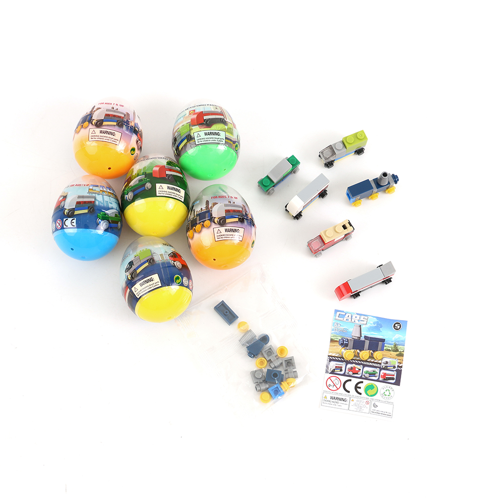 Children's toys: Fun gacha assembly building block toys, building block train combination toys, children's educational hands-on gacha machine toys