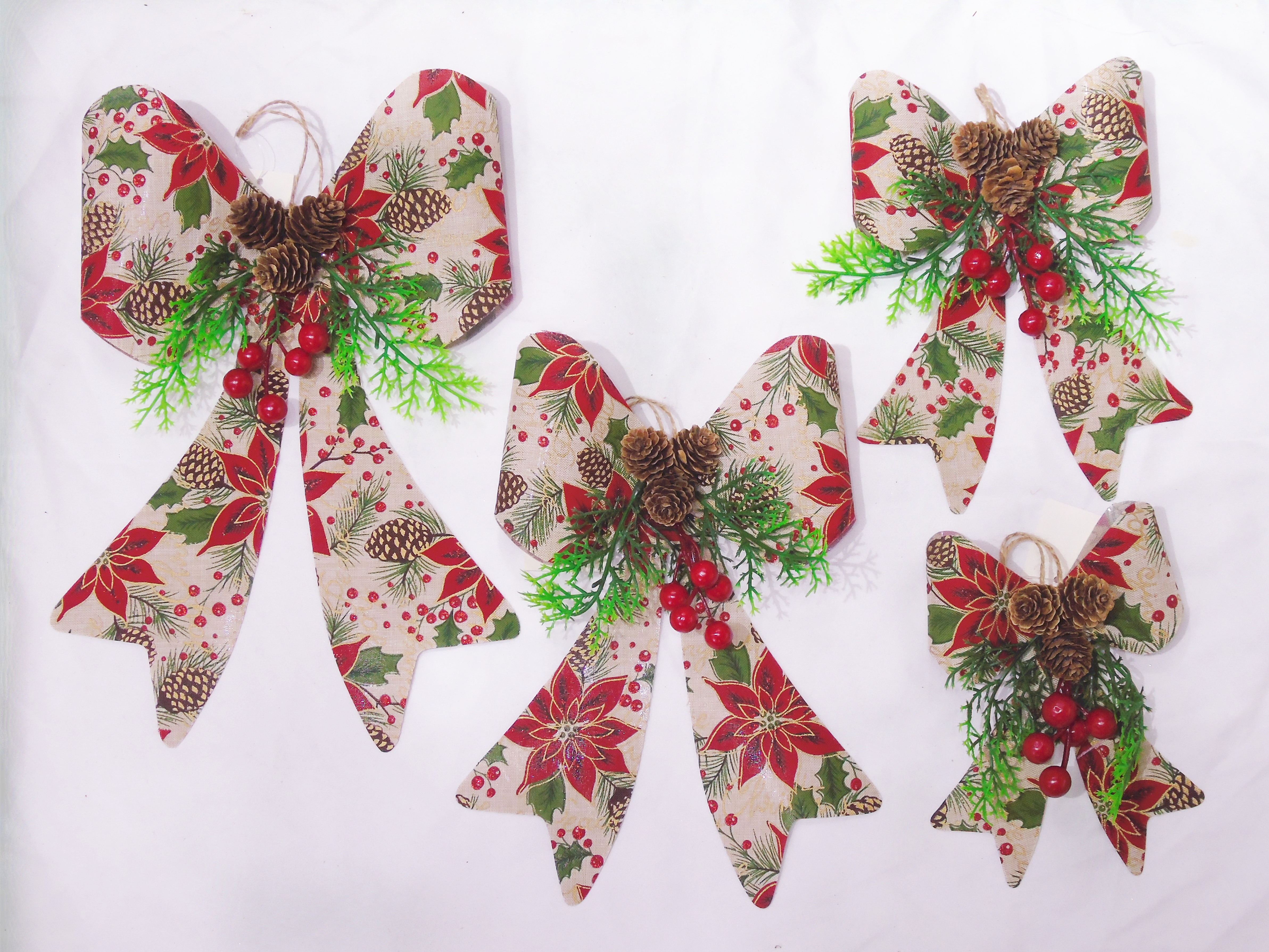 22X33CM Christmas patch PVC bow 23079