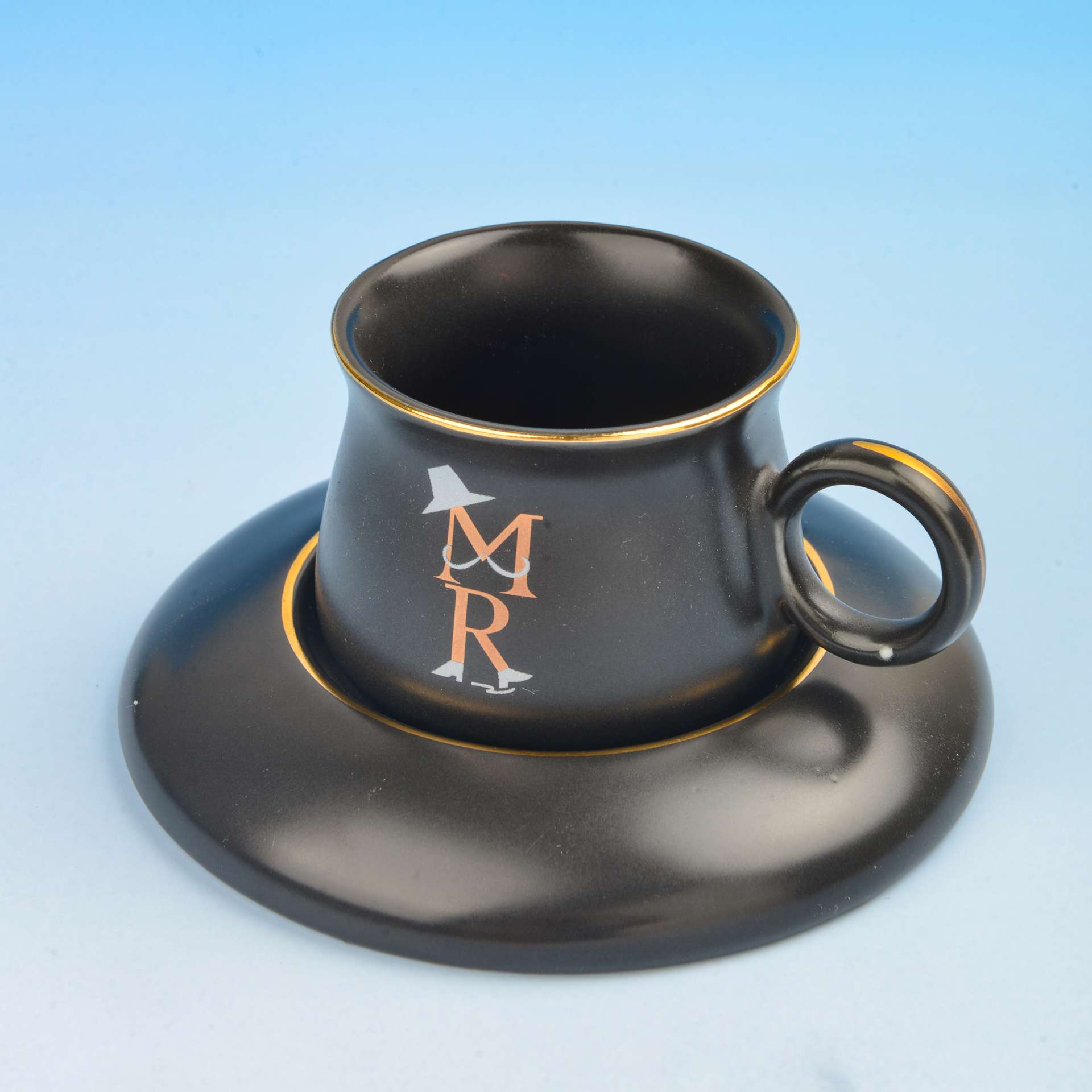 New six-cup ceramic cups and saucers, a popular domestic bestseller for couples' coffee Specification image