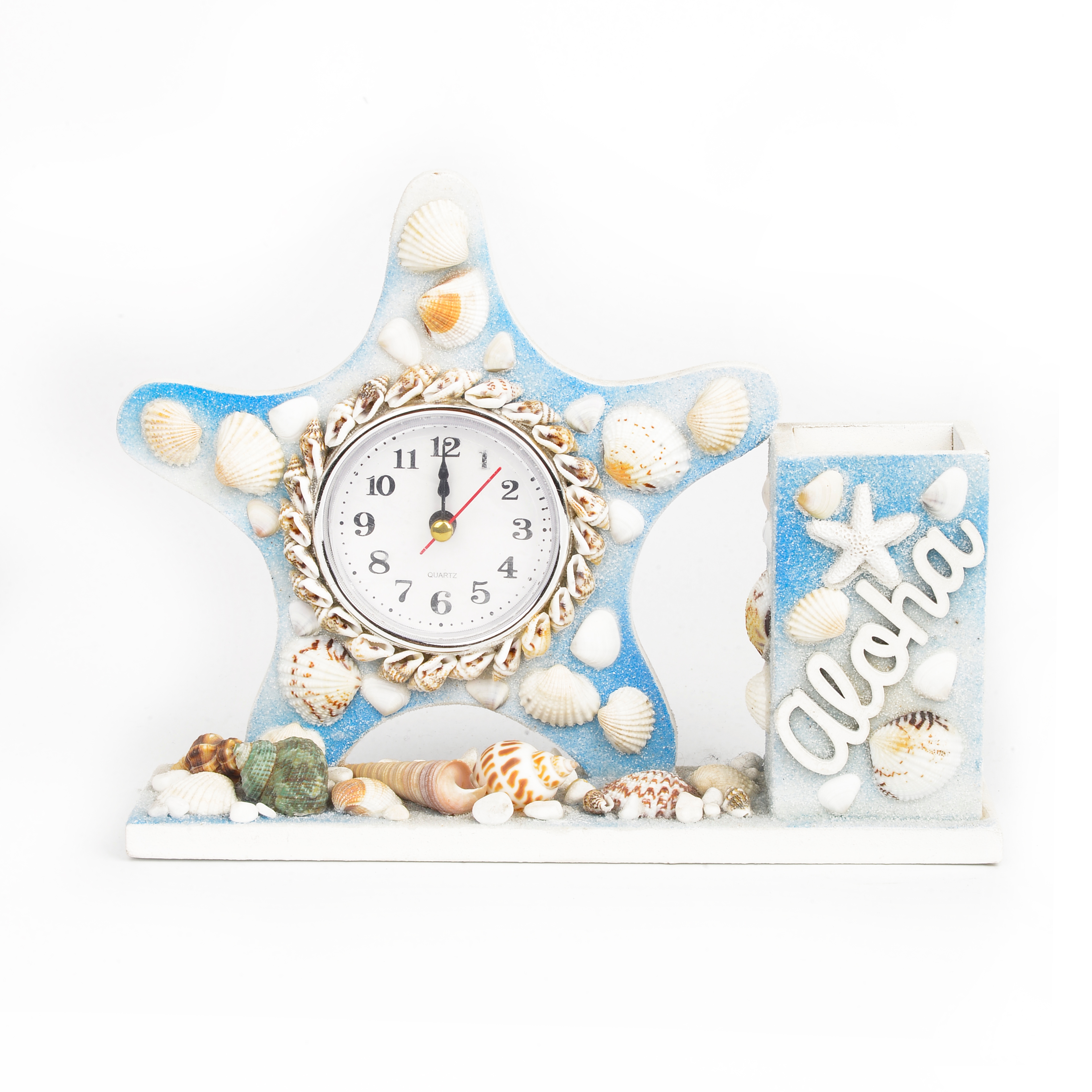 丽飞海洋系列旅游创意工艺品海滩贝壳海螺珊瑚工艺钟X0001（面议）详情图5