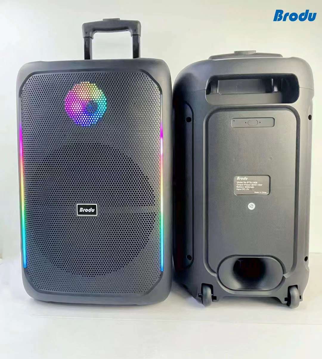 BTS-1808 12 "series portable speaker Bluetooth wireless speaker radio Wired microphone + wireless microphone full figure