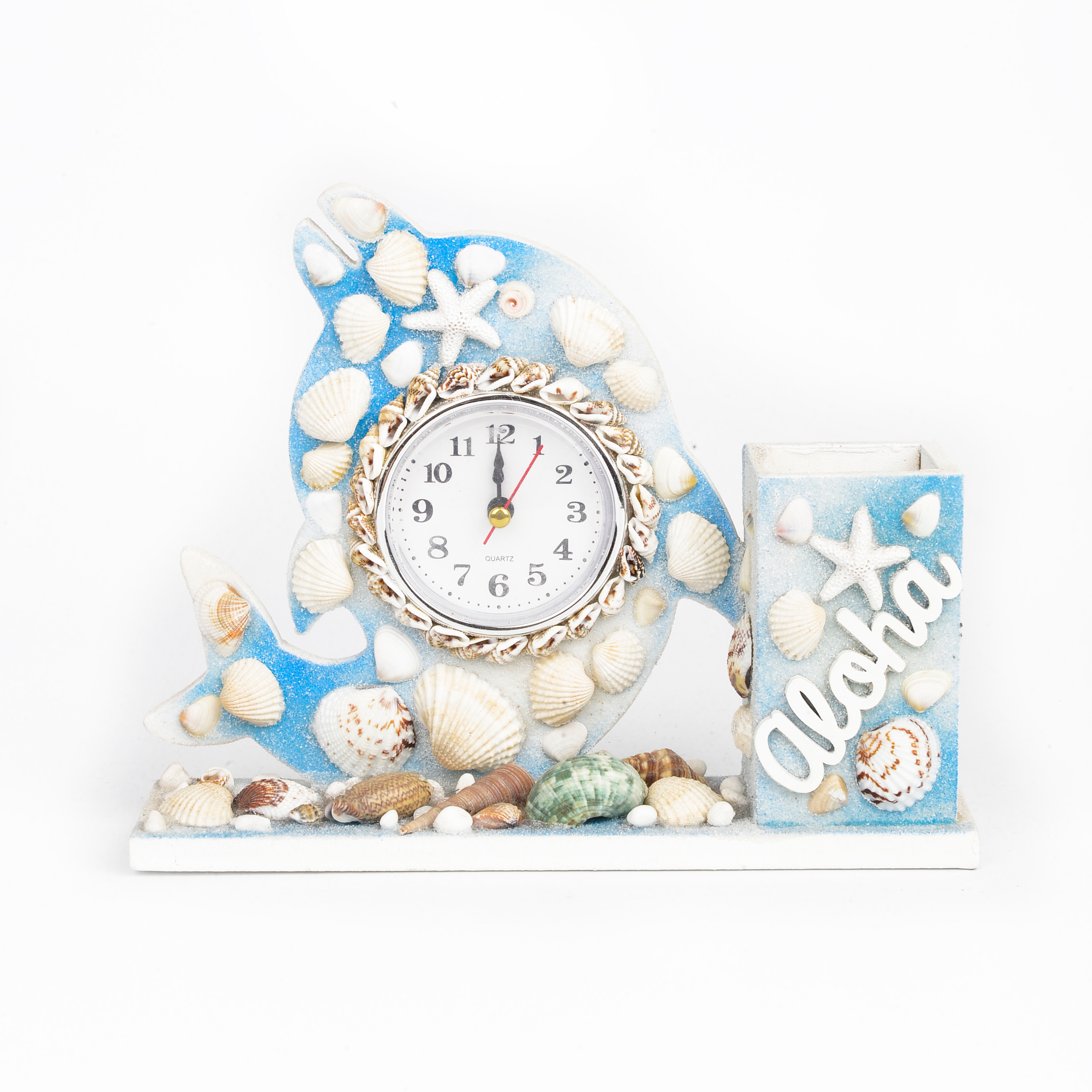 丽飞海洋系列旅游创意工艺品海滩贝壳海螺珊瑚工艺钟X0001（面议）详情图4