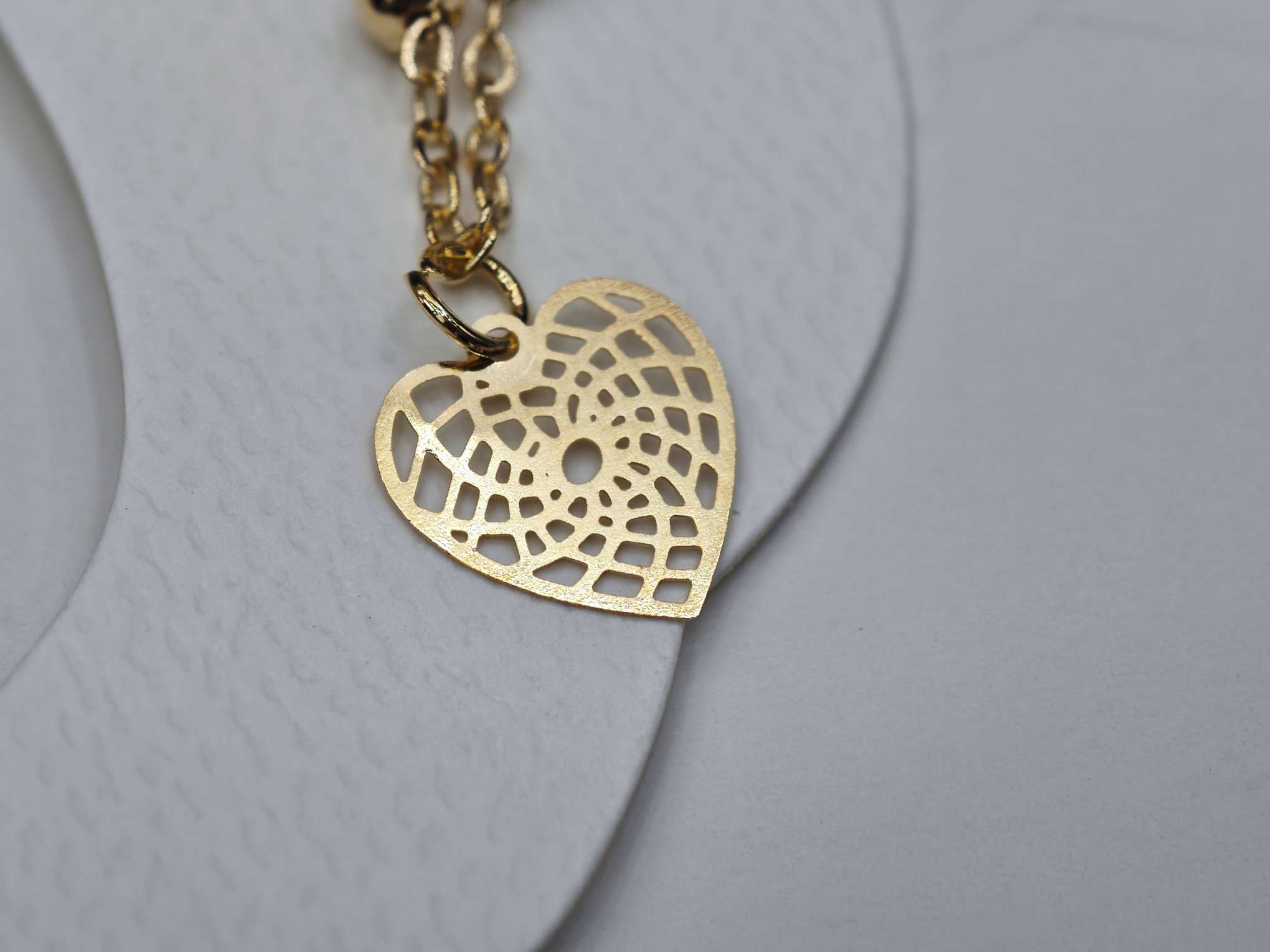 珍珠桃心脚链详情图3