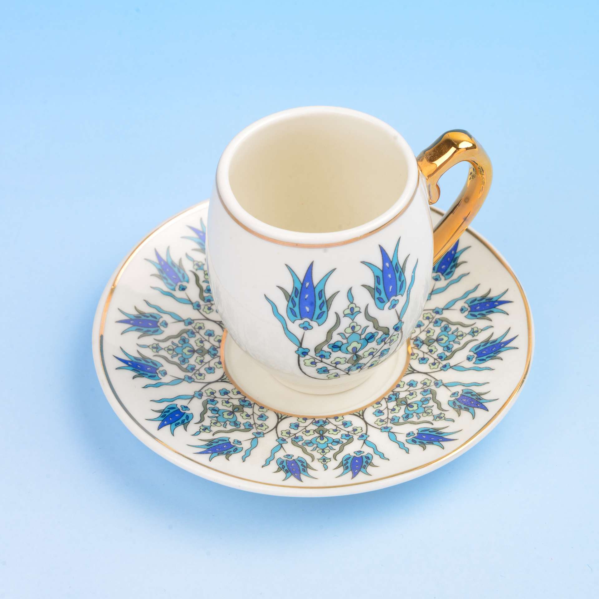 Ceramic six-cup plate gift box packaging for export to the Middle East, Qatar, best-selling coffee cup plate 2303 Specification image