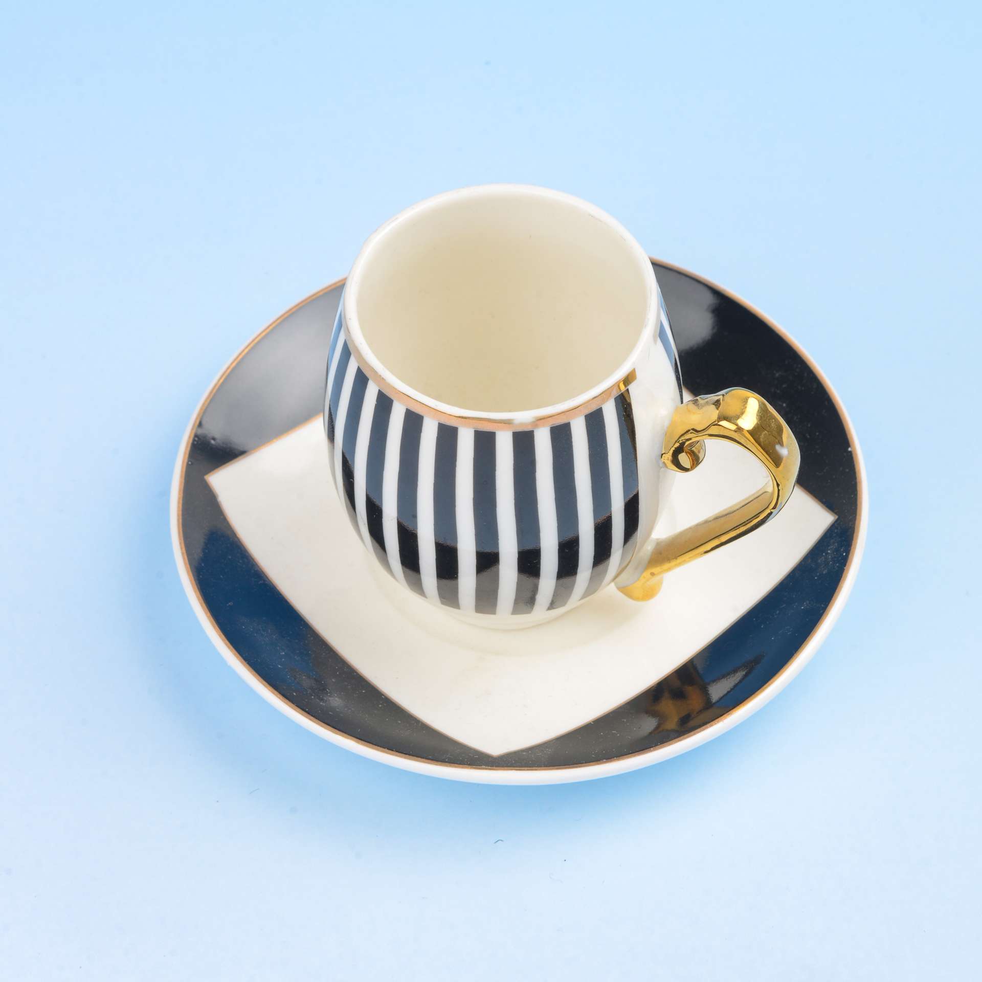 Ceramic six-cup saucer gift box packaging for export to the Middle East, Qatar. Best-selling coffee cups and saucers 2304 Specification image