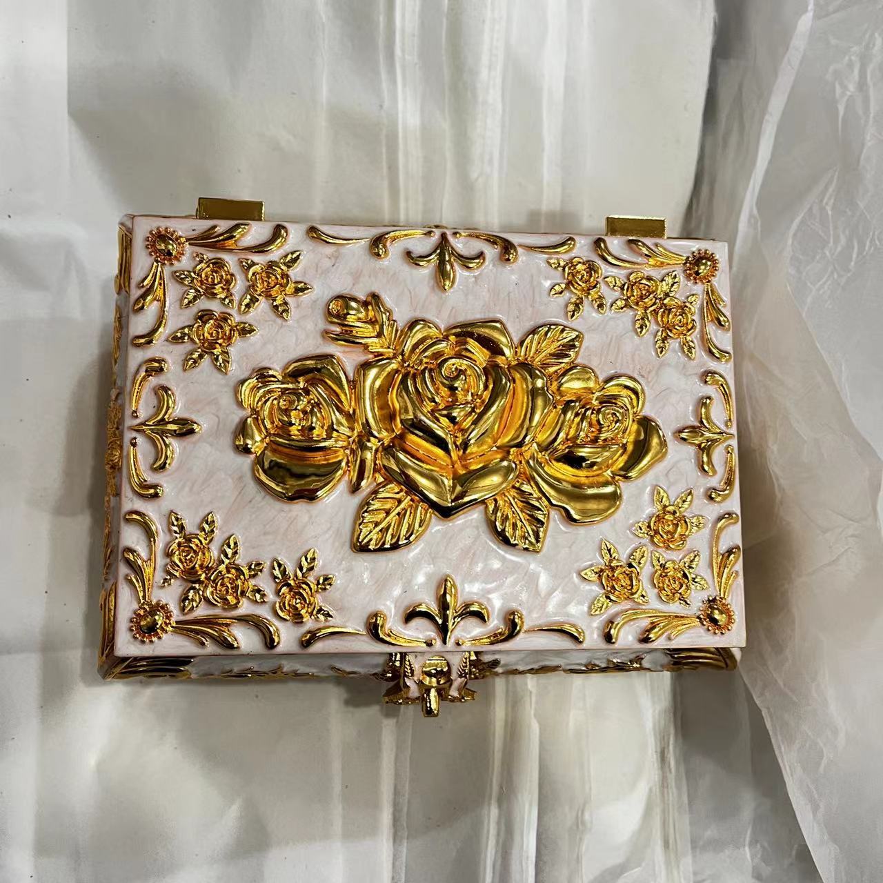 欧式首饰盒金属俄罗斯风闺蜜结婚生日礼物项链戒指饰品盒