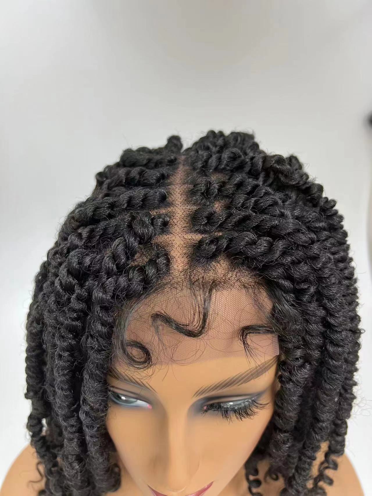 New high-density smooth semi-woven wig in natural color 360 lace wigs vendor details Picture