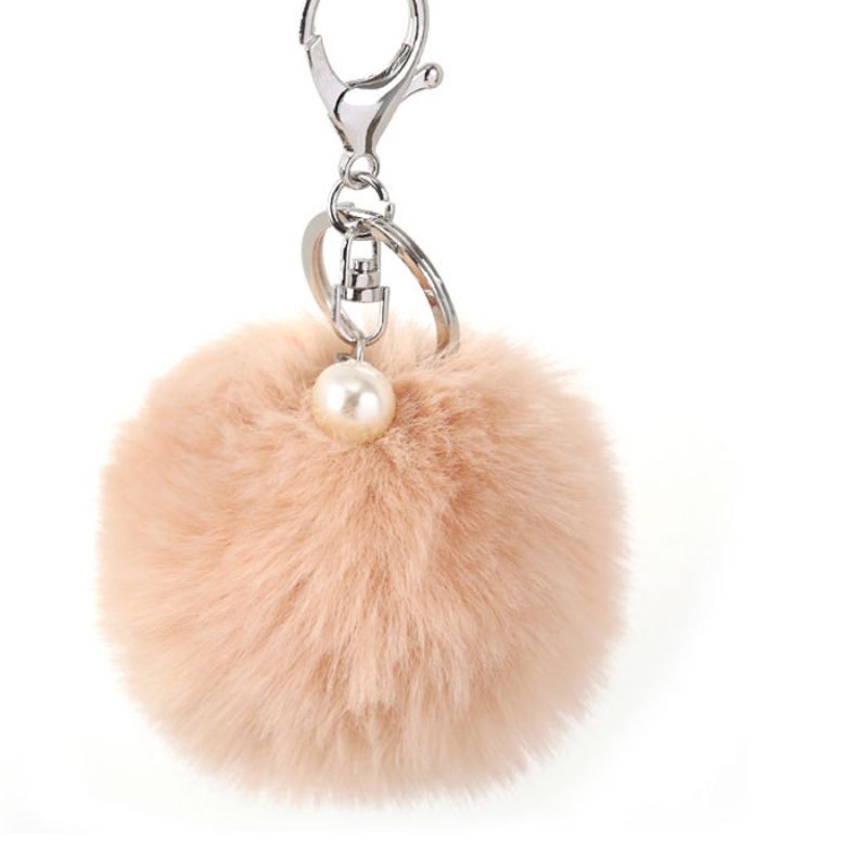 车钥匙挂件可爱毛绒狐狸毛球睡眠娃娃包包挂件钥匙配饰包包挂饰26