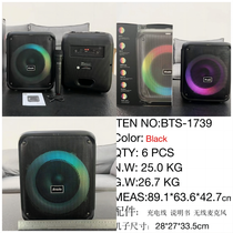 BTS-1739 8-inch series portable speaker Bluetooth wireless speaker radio wireless microphone