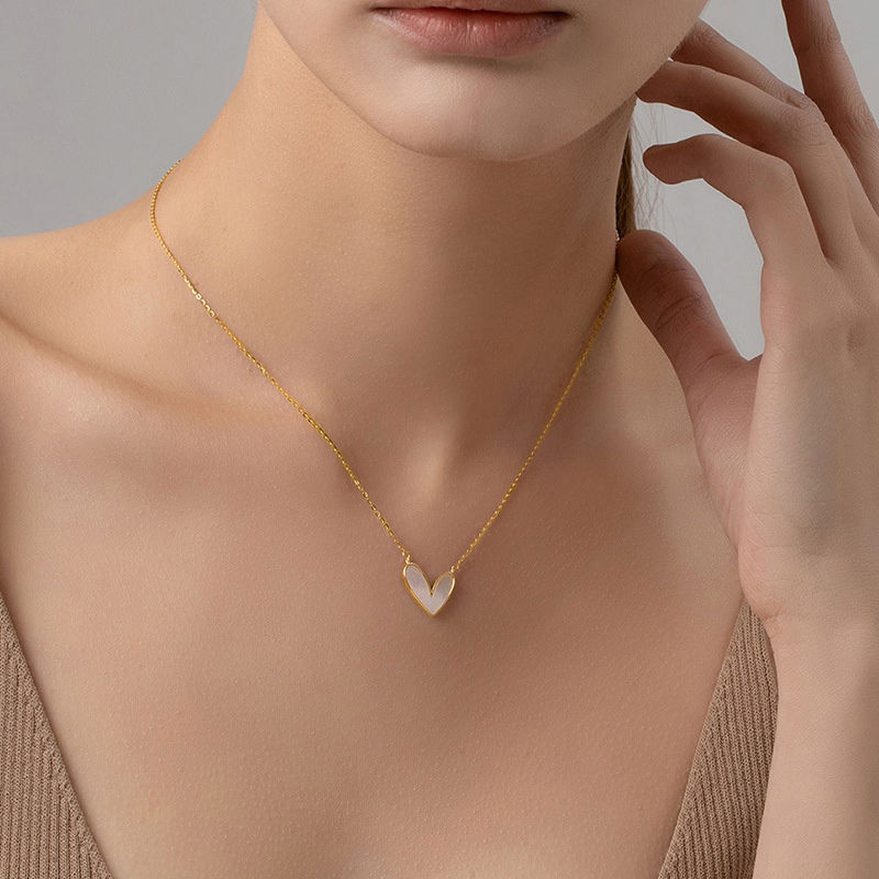 Collar de acero inoxidable shell necklace