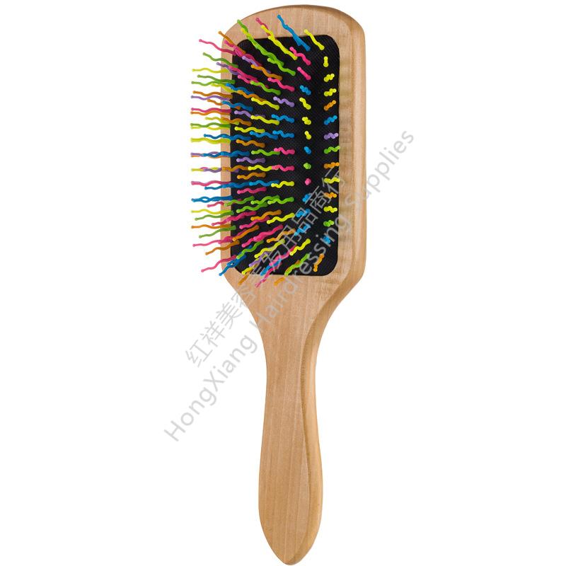 彩虹气囊梳/保健梳按摩/顺发梳美发/气垫梳波浪/彩虹气囊梳/美妆工具白底实物图