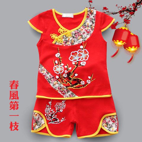 Baby summer children's clothing 0-1-2-3 years old Hanfu birthday wear, first birthday dress, baby and children's set Specification image
