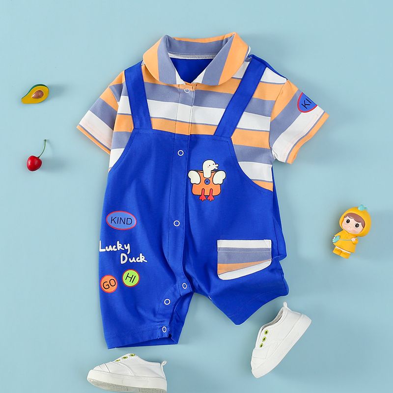 婴幼儿服装/婴儿爬爬服/儿童套装白底实物图