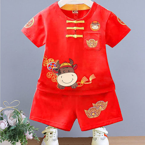 Baby summer children's clothing 0-1-2-3 years old Hanfu birthday wear, first birthday dress, baby and children's set detail image 7