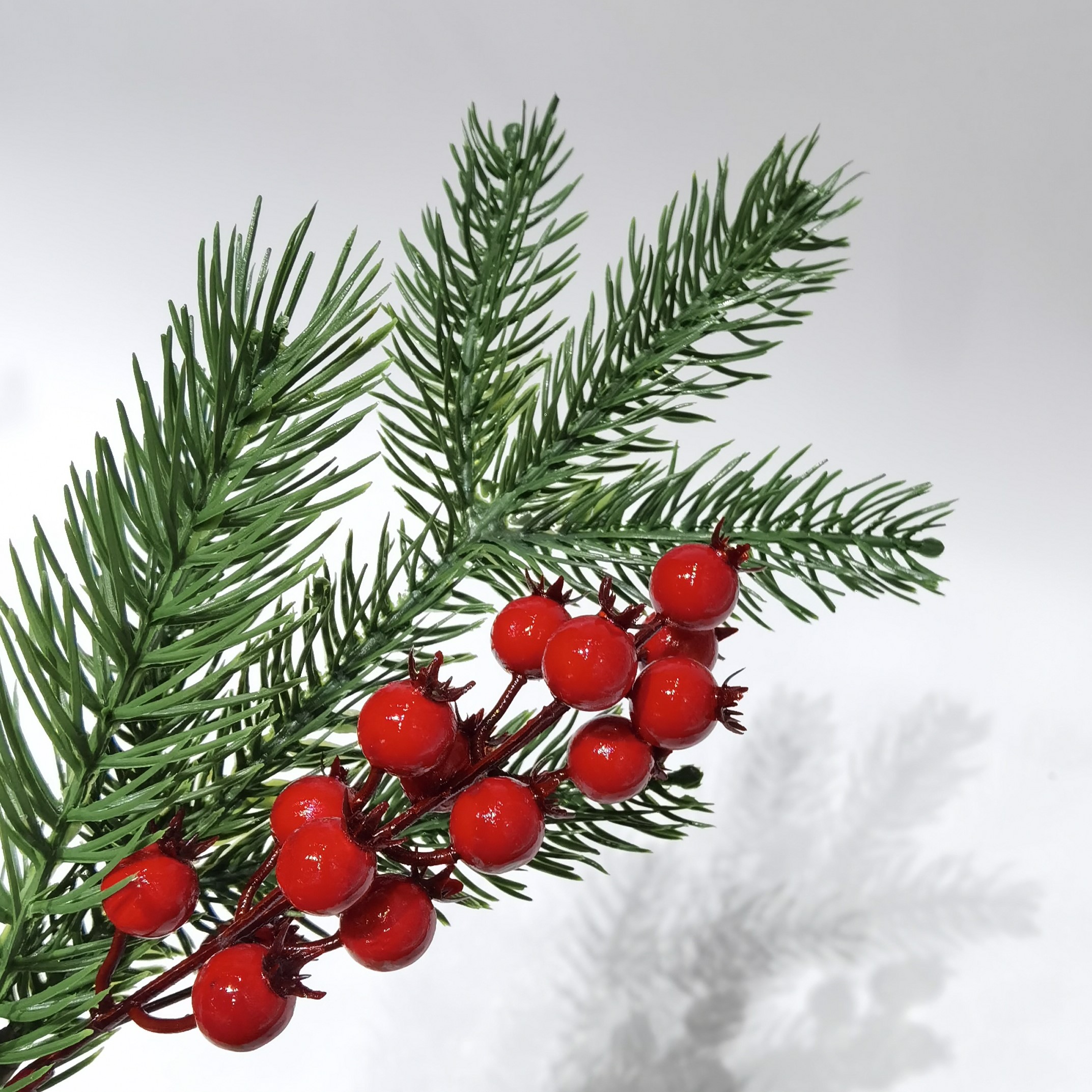 圣诞浆果 撒金粉镂空圣诞花圣诞树花环藤条diy圣诞装饰花