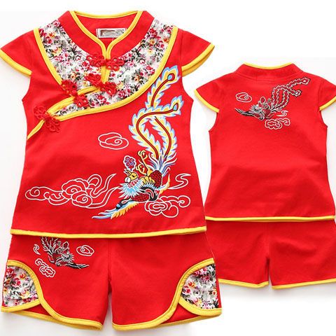 Baby summer children's clothing 0-1-2-3 years old Hanfu birthday wear, first birthday dress, baby and children's set detail image 6